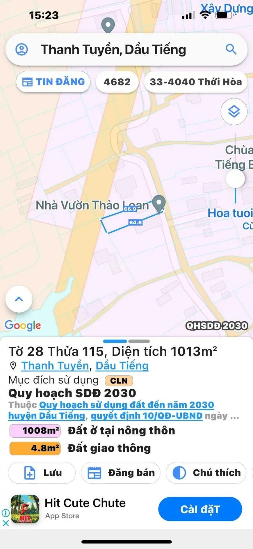 Bán nhà vườn nghỉ dưỡng Thanh Tuyền