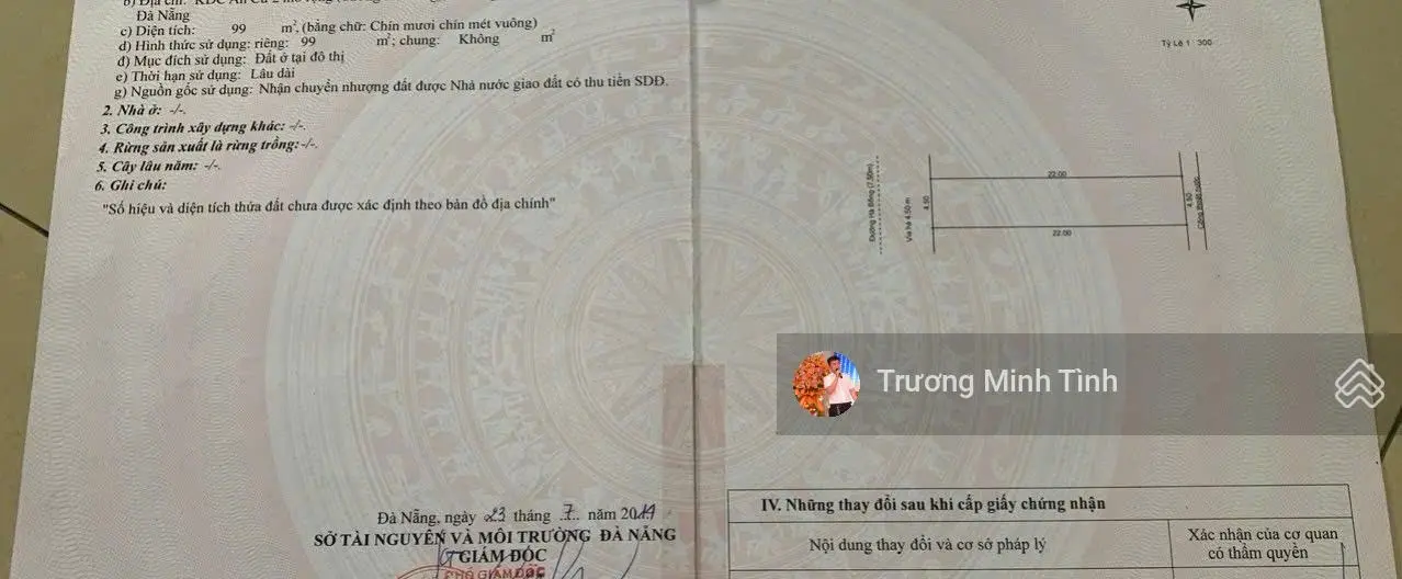 Bán đất Hà Bổng, Đà Nẵng - 198,4m2, vị trí đẹp gần biển, thuận tiện kinh doanh. Giá tốt chính chủ