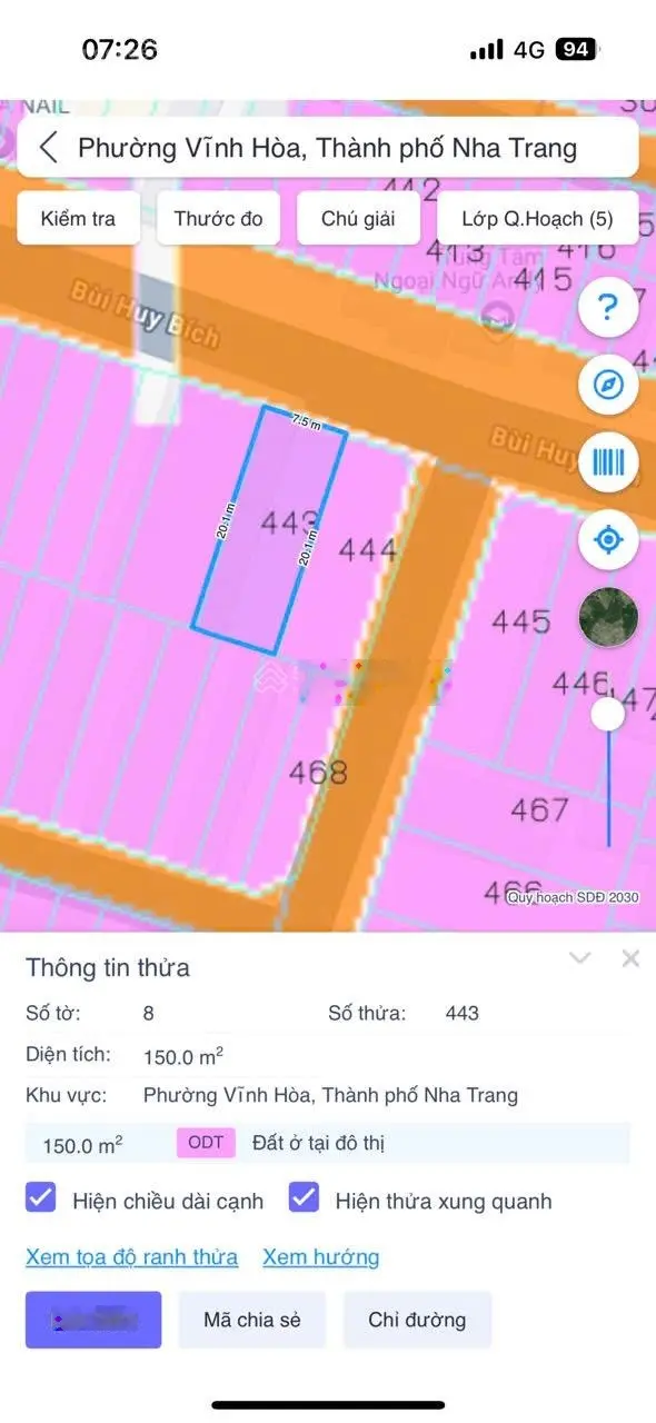 HÀNG VÍP, CHÍNH CHỦ NHỜ, Bán đất tặng dãy trọ gần biển, mặt tiền Bùi Huy Bích....Vị trí Siêu Đẹp.
