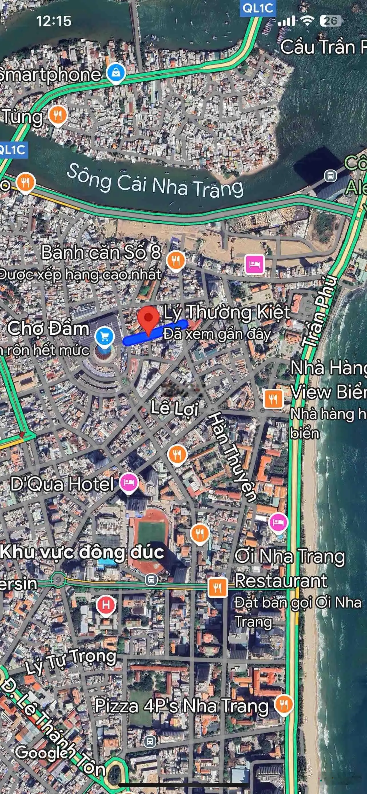 Bán nhà 118m2 ngang đến 7.5m MT Đ. Lý Thường Kiệt rộng 13m TTTP Nha Trang gần biển gần chợ đầm