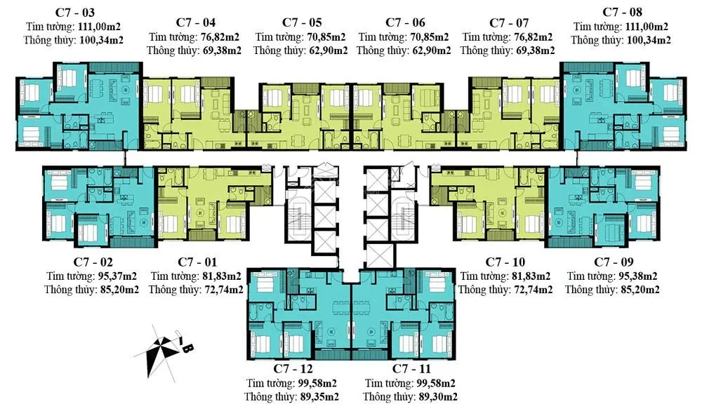 Hàng độc bản Vinhomes D'Capitale Trần Duy Hưng, giá rẻ nhất thị trường 82m2, Đông Nam, view hồ