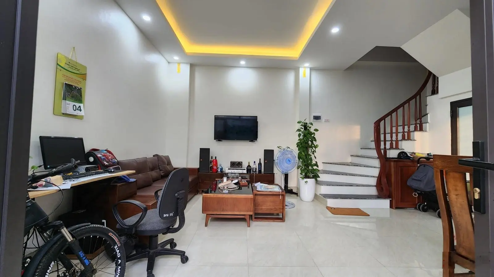 Nhà 3 Tầng Trần Lãm, tp Thái Bình gần viện MắtMặt tiền rộng : 6,62mHướng Đông Bắc
