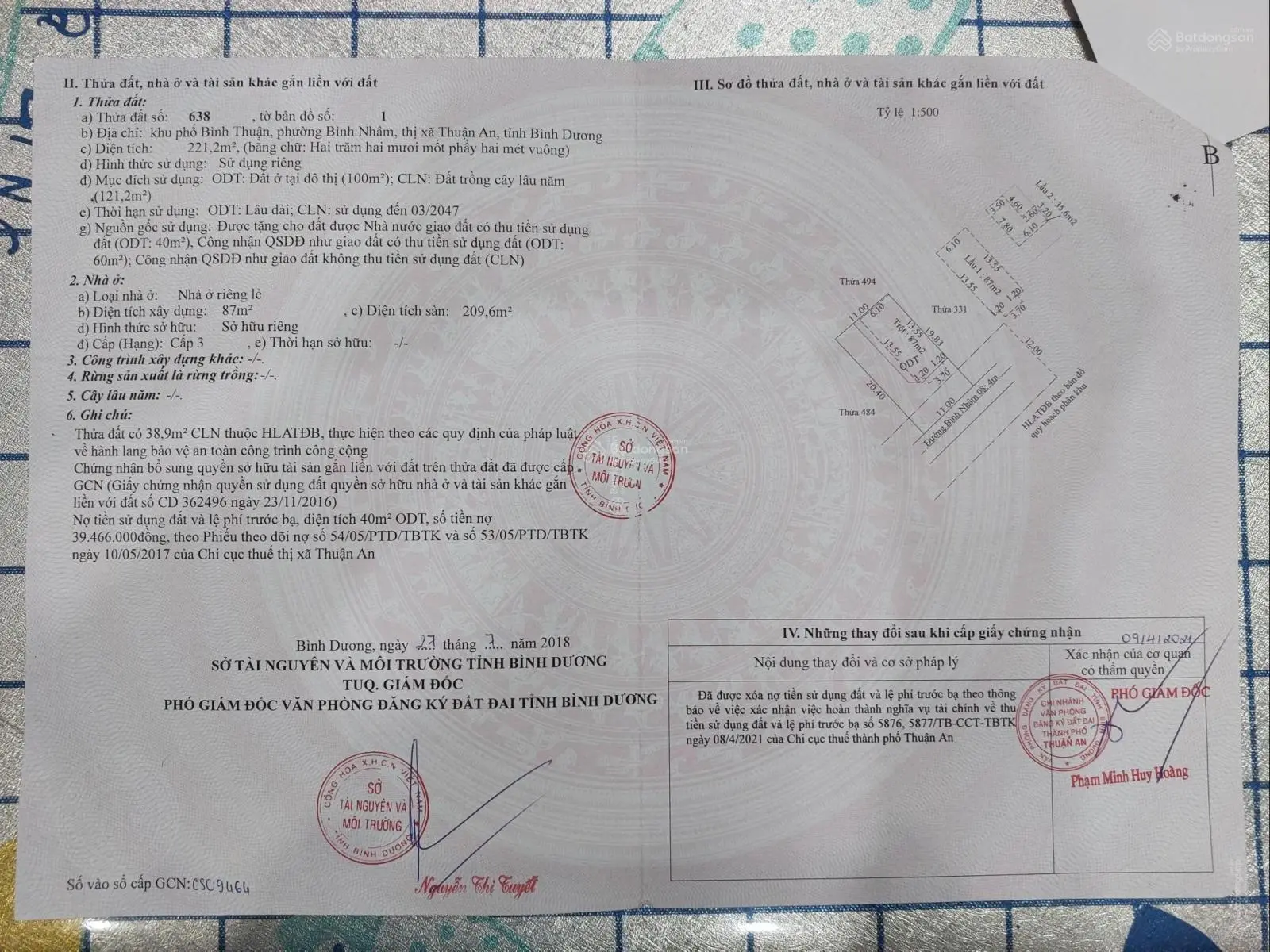 Nhà vườn đường Bình Nhâm 8 đường 4m ngang 11mx20m
