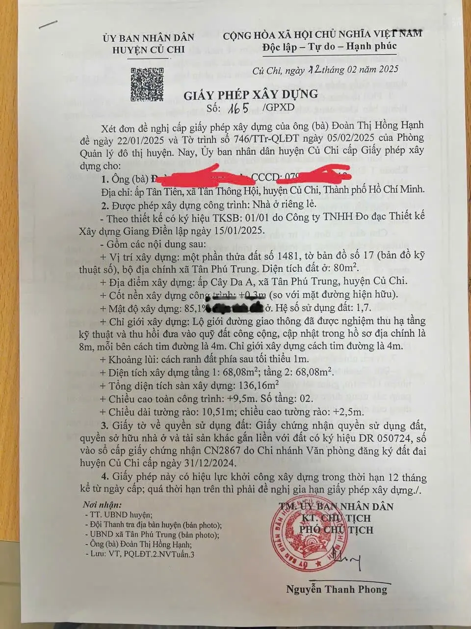 Ngộp tiền vay ngân hàng tôi bán nhà 136m2 ngang 8m đường Nguyễn Thị Lắng xã Tân Phú Trung giá 2tỷ