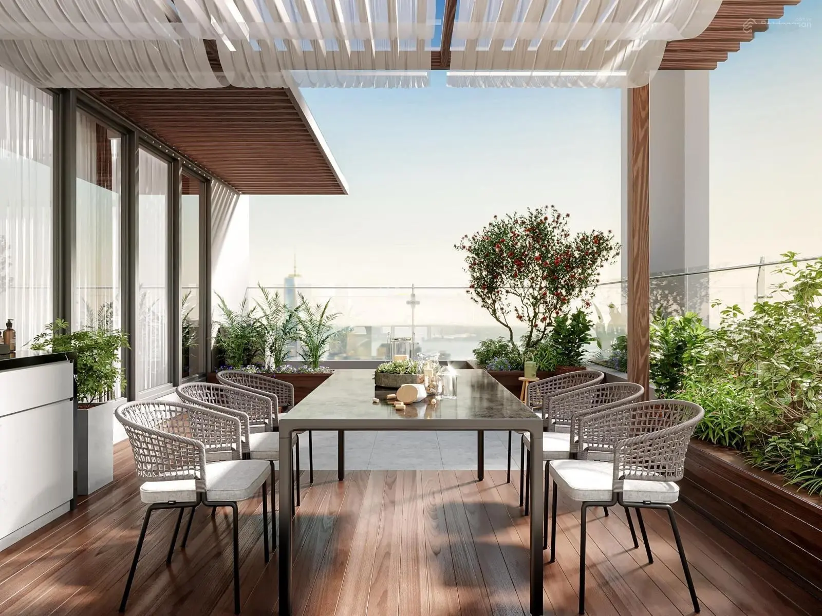 Vip! Bán penthouse dự án cao cấp Mỹ Đình Pearl DT: 286m2, 3PN+1+4VS, BC: ĐN, giá 32 tỷ (view hồ)