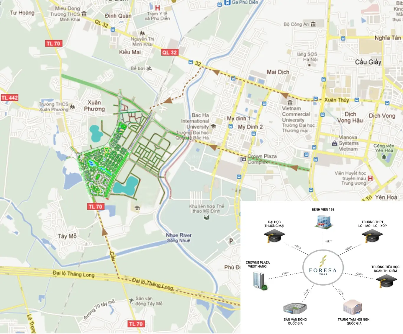 Cần bán nhanh căn liền kề biệt thự lô góc siêu đẹp115- 135-180m2 KĐT Xuân Phương Tasco Foresa villa