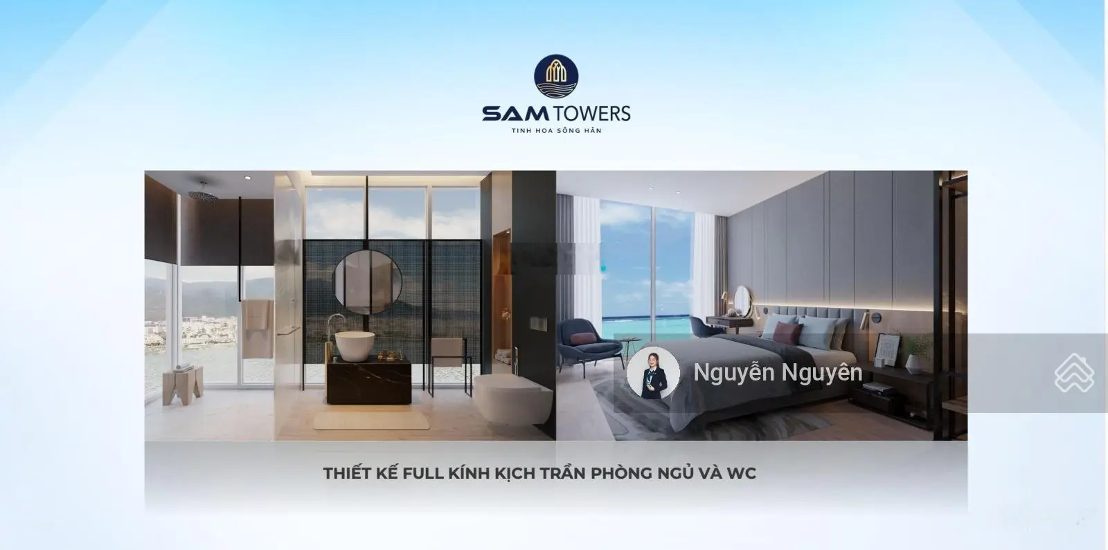 Căn hộ 2PN SAM Towers trực diện sông Hàn Đà Nẵng, cam kết lợi nhuận 300 triệu/năm + Ưu đãi T12/2024