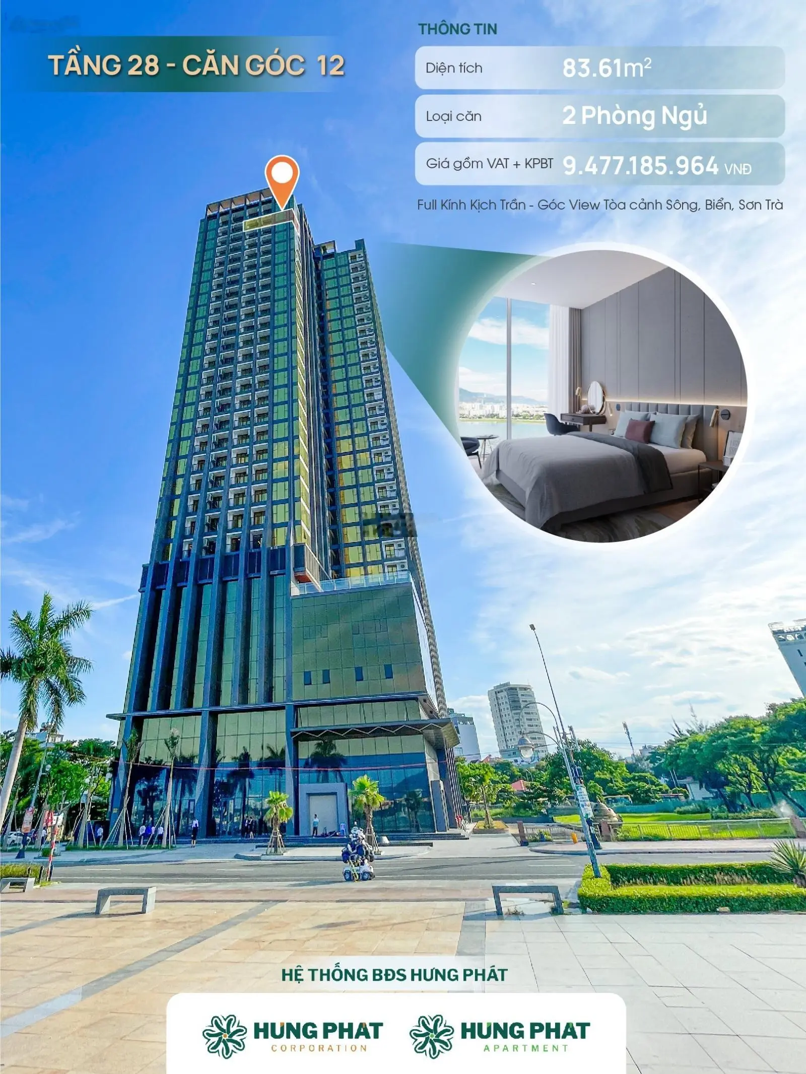 Độc quyền 2 siêu phẩm căn hộ SAM Towers trực diện sông Hàn, đầy đủ nội thất, KH đóng 2,8 tỷ ký HDMB