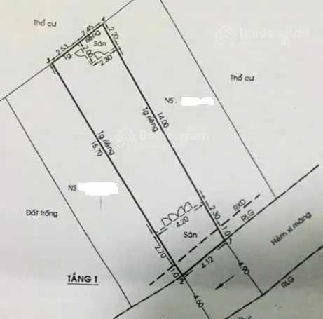 Bán đất hẻm xe hơi tặng nhà 4,2 x20 nở hậu 5m công nhận ~90m2 Giá chỉ 6,5 tỉ còn TL