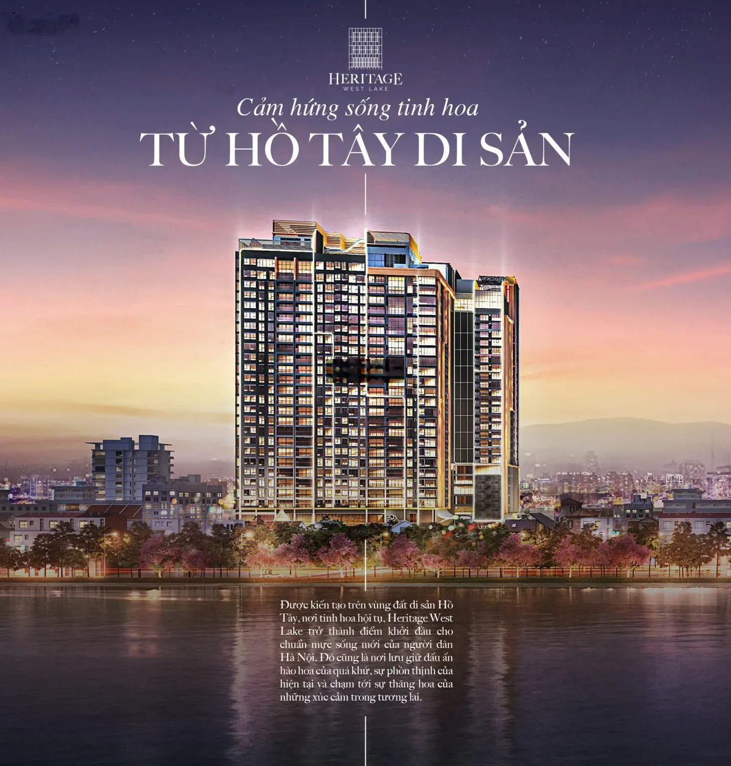 Độc Quyền quỹ căn 2PN, 3PN, 4PN, Duplex. View Trực diện Hồ Tây. Cam kết giá tốt nhất