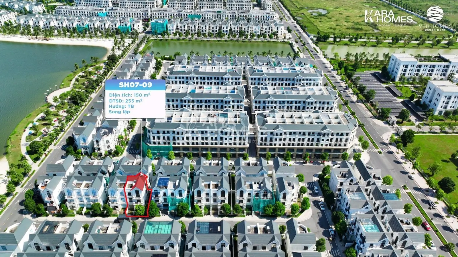 Bán song lập San Hô 150m2 vị trí gần hồ nhiều tiện ích tại Vinhomes Oceanpark