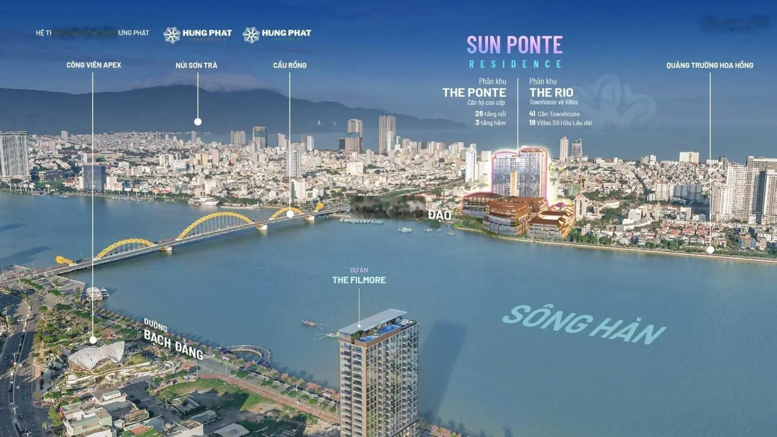 Độc quyền căn góc 2PN view cầu Rồng của Sungroup giá 3,859 tỷ (full giá) - mua trực tiếp CDT