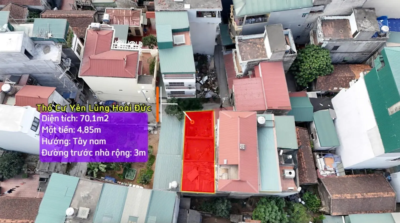 Chính chủ bán đất thổ cư tại đường Nam Yên Lũng - An Khánh - Hoài Đức, chỉ 85 triệu / m2, 70.1 m2