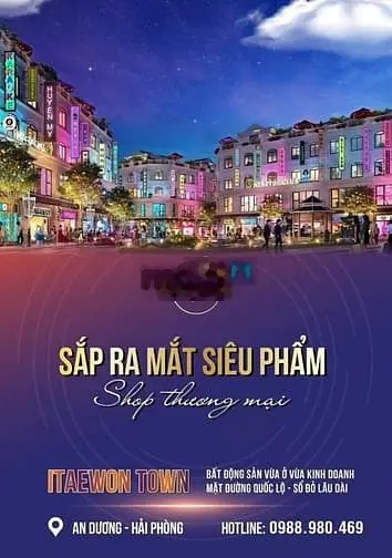 Nhận booking Shophouse mặt đường QL10,An Dương,Hải Phòng.Sổ đỏ lâu dài