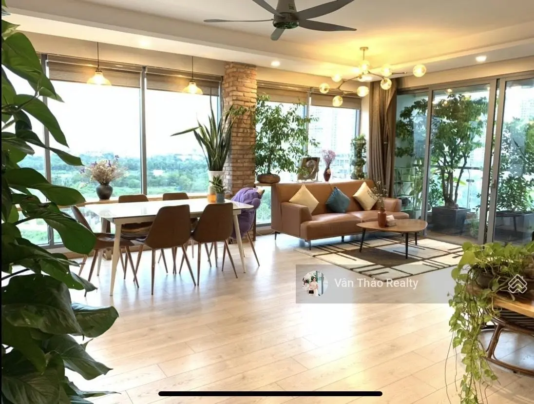 (Full 2 mặt kính - diện tích lớn 137m2) căn hộ 3PN view sông - thành phố siêu đẹp Đảo Kim Cương Q2