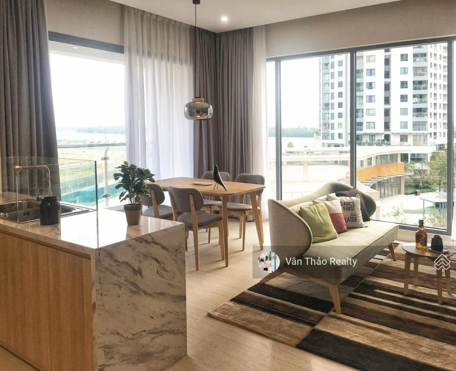 (Giá all in - Chỉ 6,5 tỷ) căn hộ 2PN Đảo Kim Cương - Tầng thấp - View sông đẹp xuất sắc - kề Quận 1