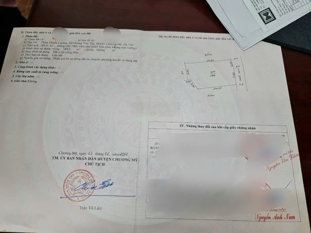 Bán đất tại xã Hoàng Văn Thụ, huyện Chương Mỹ, Hà Nội