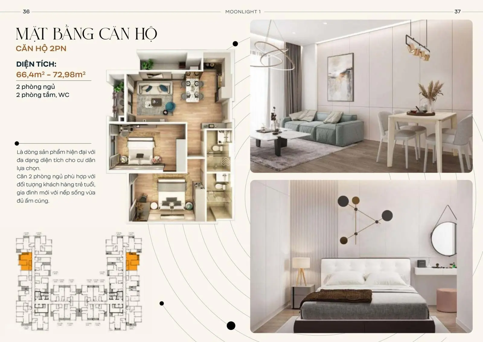 Chính chủ gửi bán căn 2 ngủ chung cư Moonlight 1