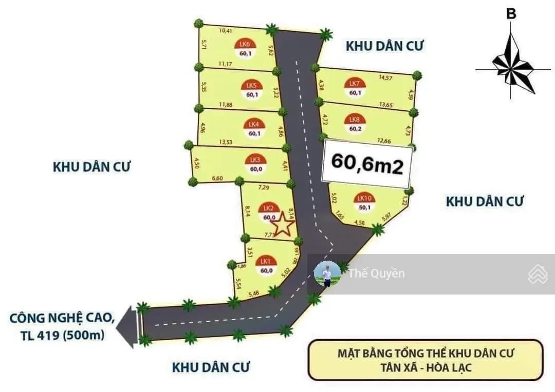 Bán đất giá 1,85 tỷ VND tại Xã Tân Xã, Thạch Thất, Hà Nội