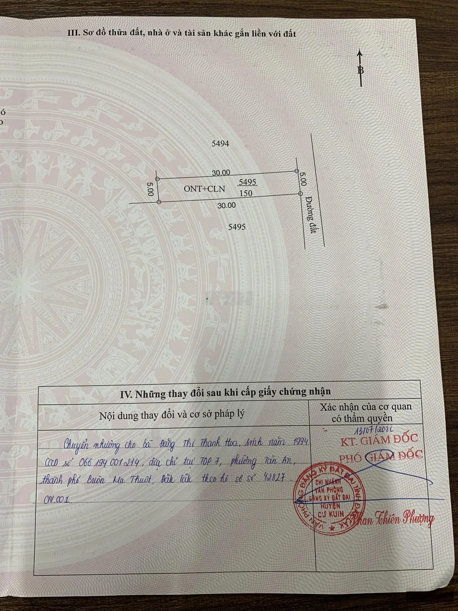 Bán đất Ea Tiêu, diện tích 5*30m
