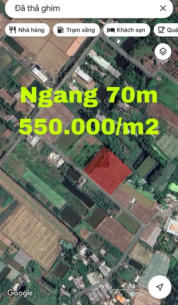 4.600 m2 Đất nền Ấp Bà Canh,Xã Tân Thành 550 ngàn/m2