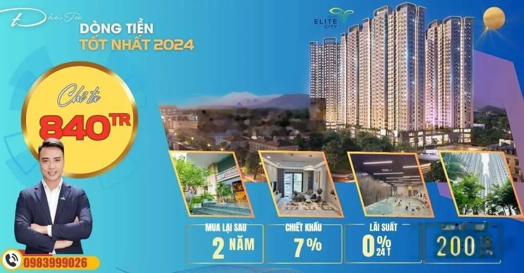 Vốn 800tr thay vì gửi tiết kiệm 2 năm lời 5%/năm hãy mua CH Tecco Elite cam kết lời ngay 15%/18T