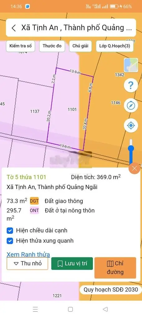 Bán đất 3 mặt tiền đường 38m Quãng Ngãi giá 290 triệu
