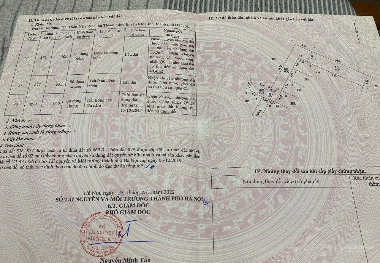 Duy nhất 1 lô còn sót lại tại -yên vinh- Mê Linh- Hà Nội giá chỉ 35tr/m2