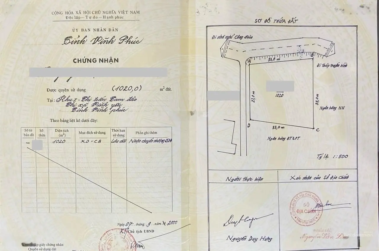 Cần thanh khoản gấp 1 hoa hậu 2 mặt tiền nằm vị tri trung tâm khu du lịch tam đảo