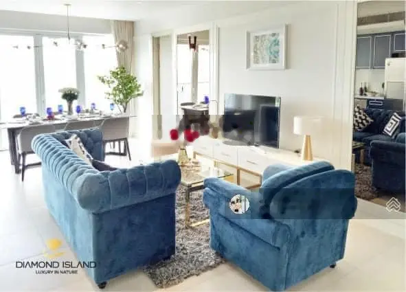 (Đã có sổ hồng) 109m2 bán căn hộ Đảo Kim Cương - 2 phòng ngủ view sông + hồ bơi lớn kề Trung tâm Q1
