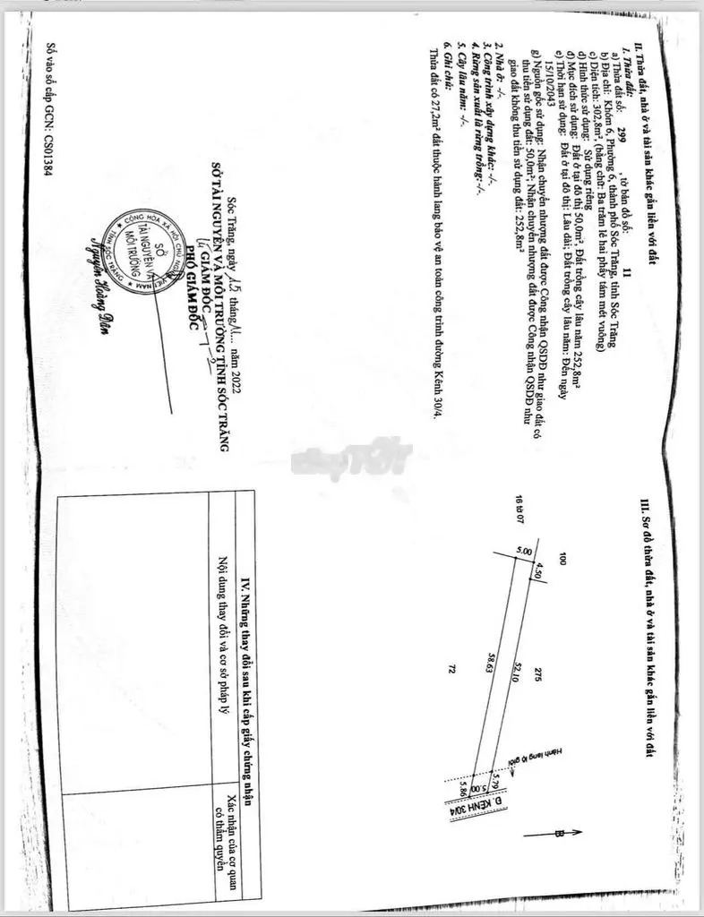 Mặt tiền kênh 30/4, P6, Sóc Trăng , view sông mát mẻ