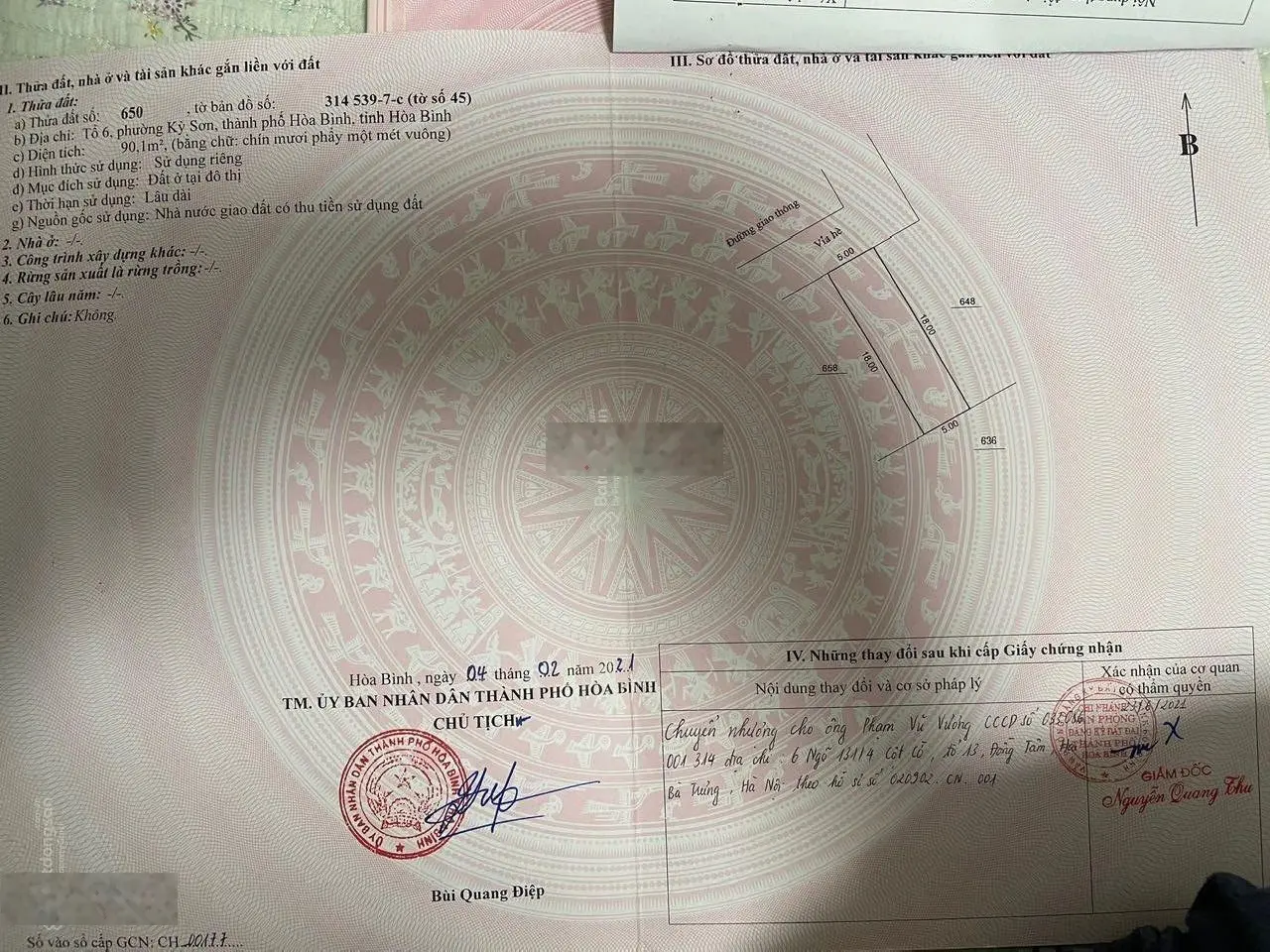 Chính chủ bán lô đất đấu giá tại tổ 6 Kỳ Sơn Hòa Bình