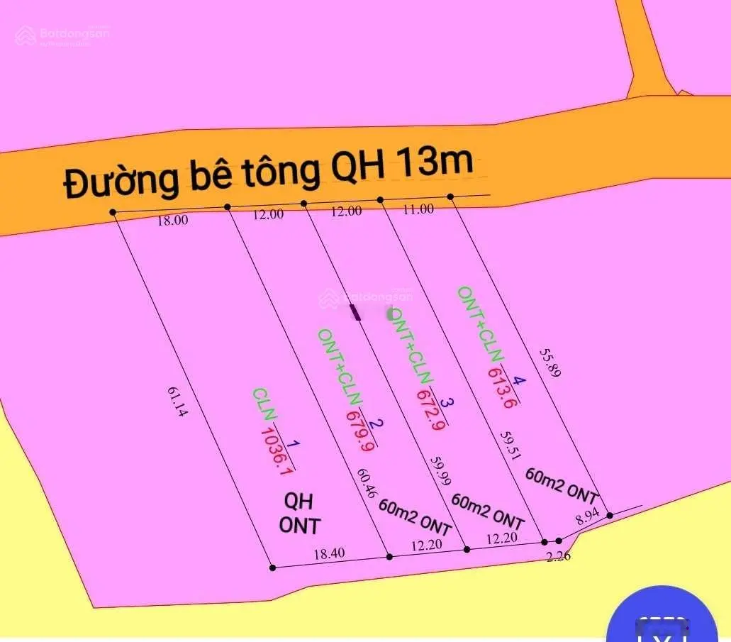 Bán đất Cư Ni - Ea Kar diện tích hơn 600m2, đường bê tông QH 13m, sẵn 60m2 thổ cư, giá chỉ 1xxtr