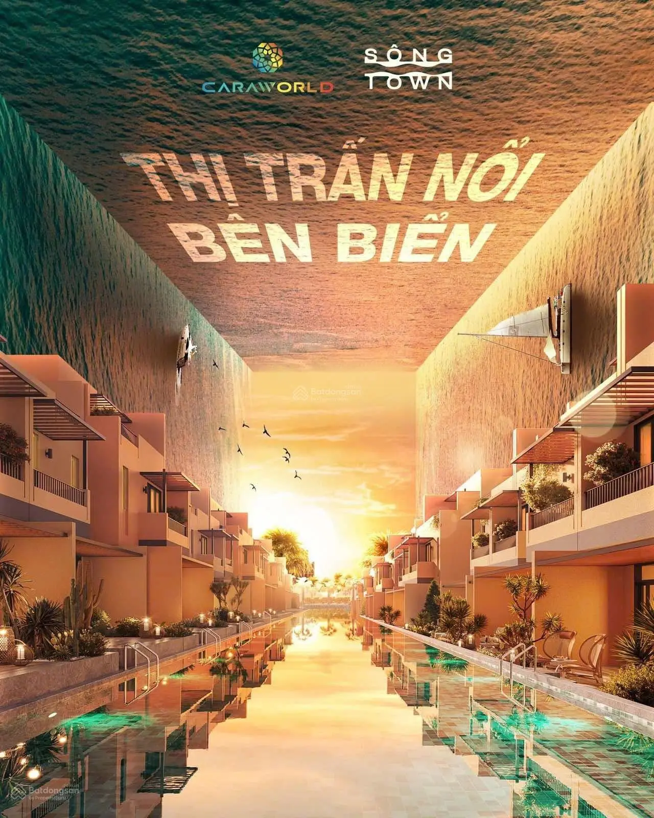 Nhà phố Sông Town - Phân khu cao cấp Cara World Cam Ranh, diện tích 108-120m, giá từ 8 tỷ