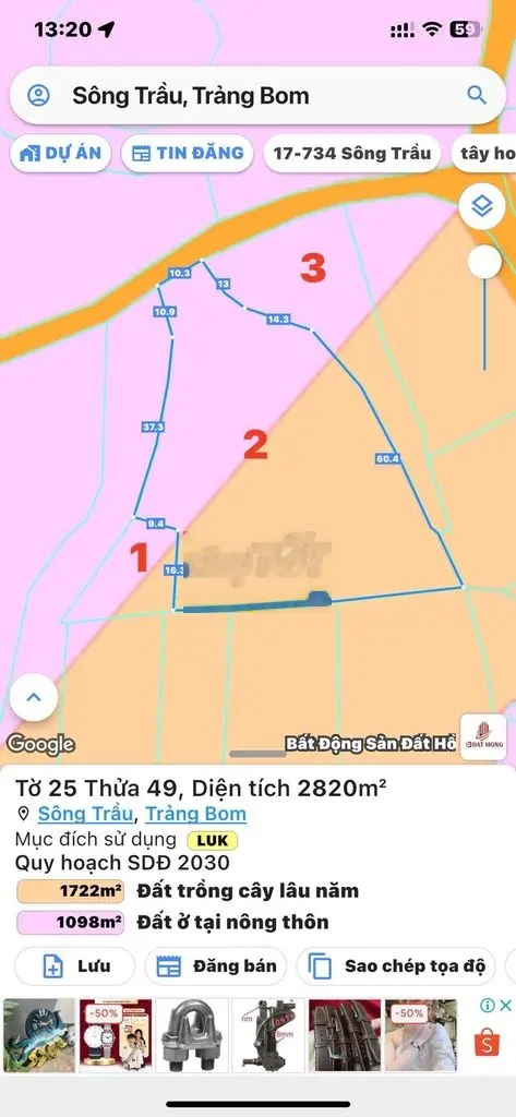 4000m2 đường xe tải giáp nhựa 30m giá 2ty4