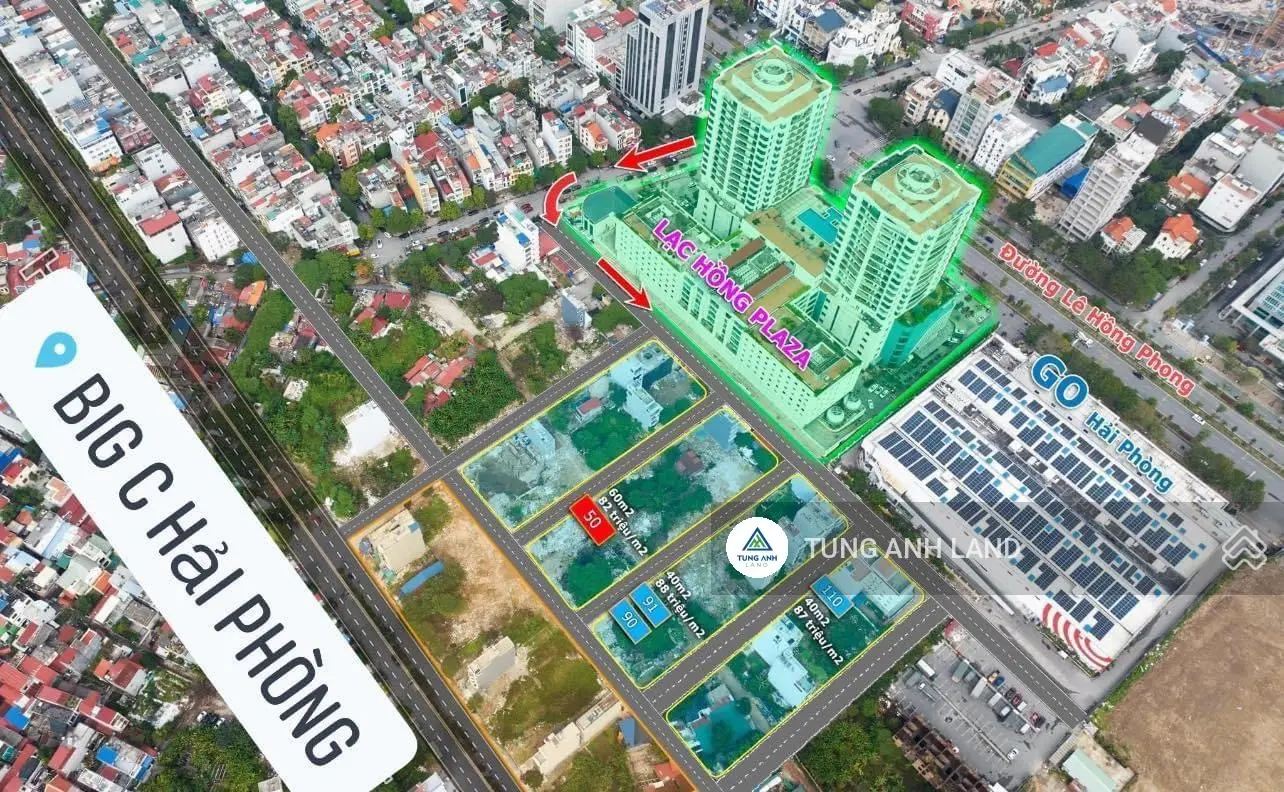 Bán 60m2 đất lô 21 B Lê Hồng Phong (sau Big C)
