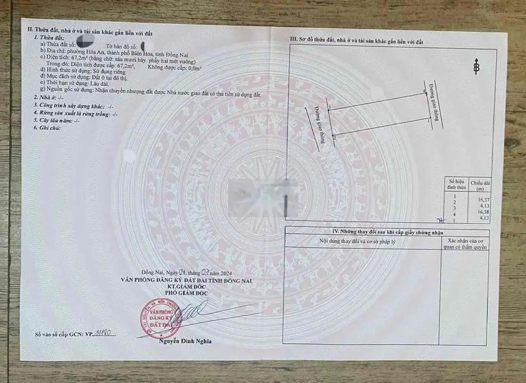 BÁN ĐẤT THỔ CƯ HOÁ AN ĐƯỜNG HOÀNG MINH CHÁNH