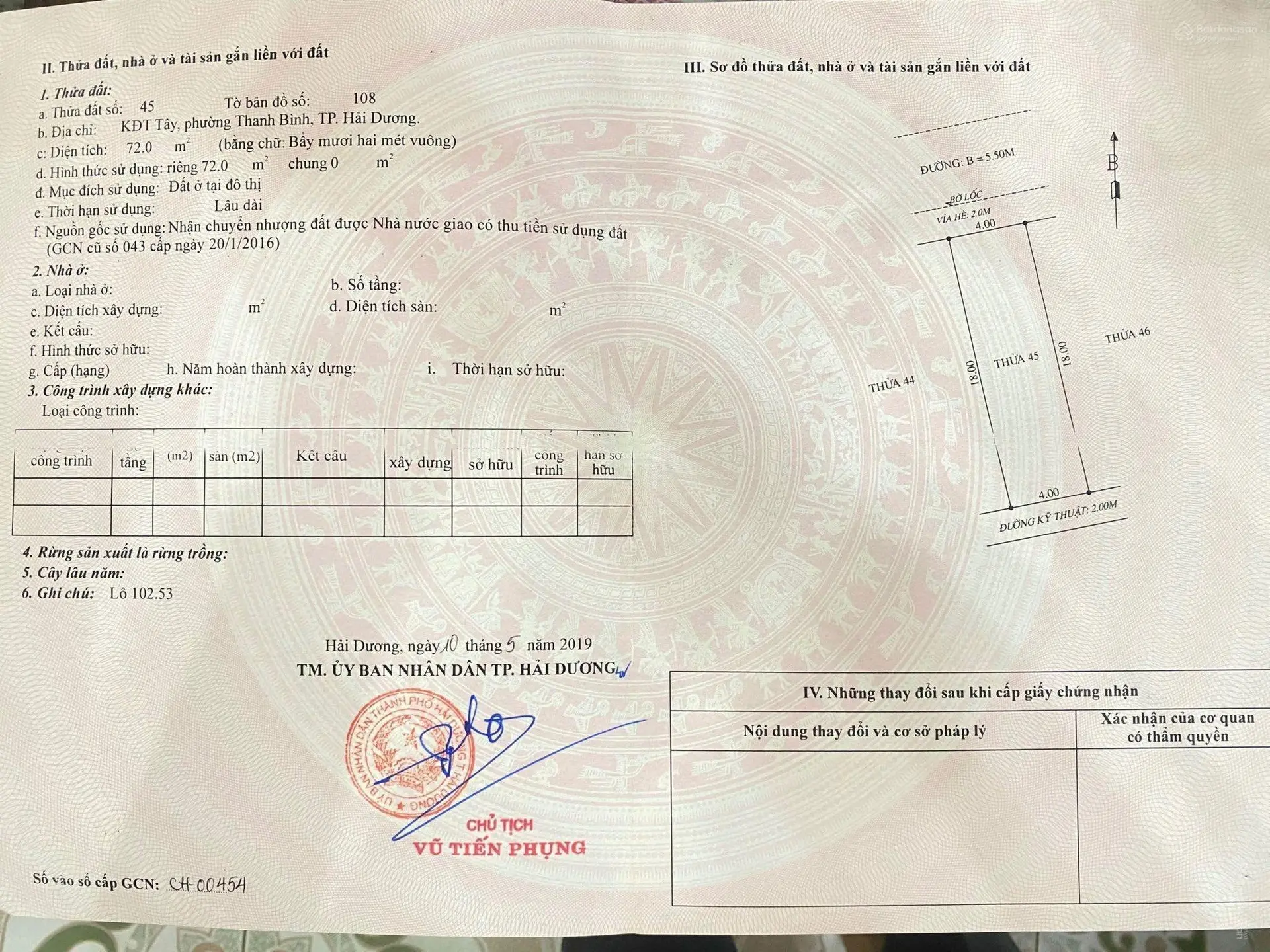 Bán lô đất đẹp giá rẻ khu Vạn Phúc - Thanh Bình - Tp Hải Dương
