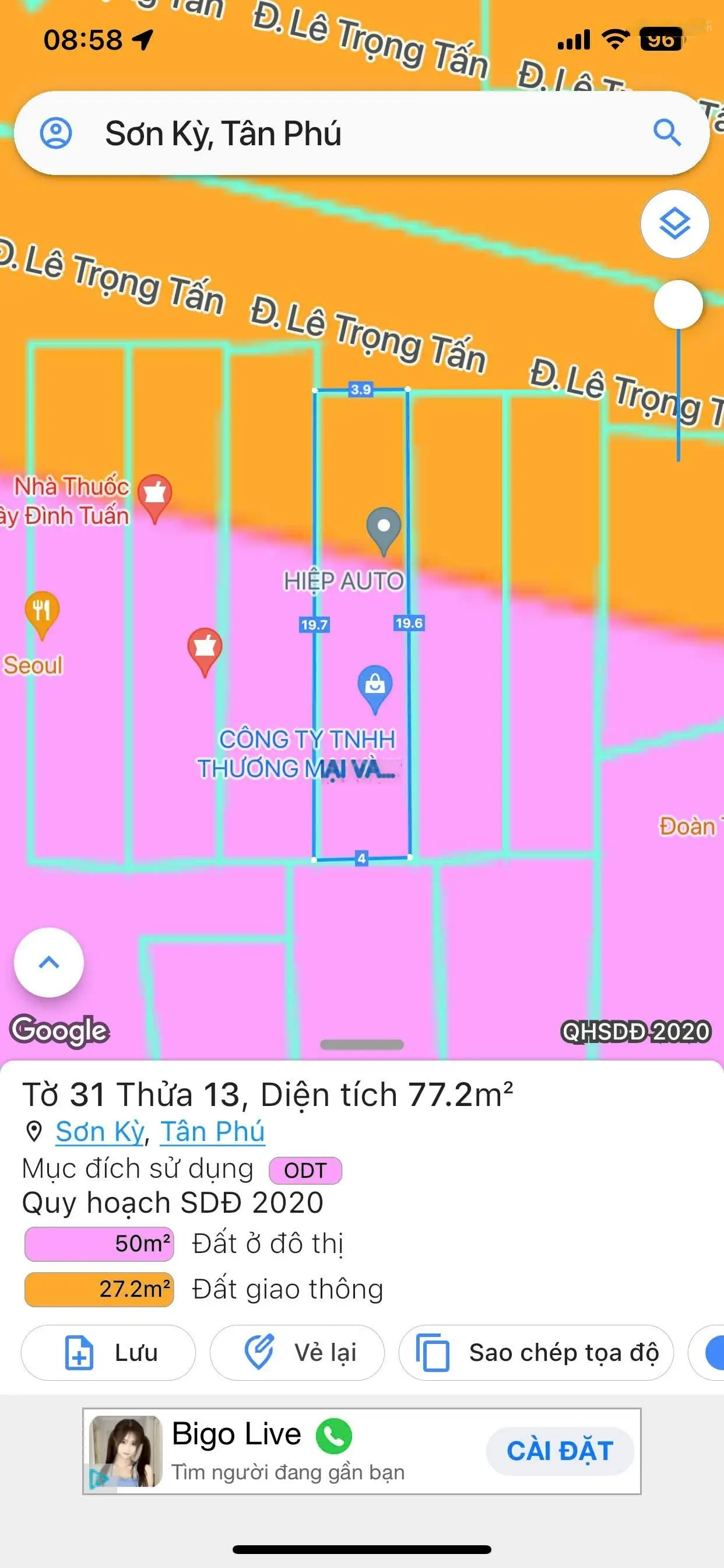 Bán nhà MT đường Lê Trọng Tấn nở hậu, Q. Tân Phú - DT: 8 X 25m; HĐT: 40tr/th, giá: 18 tỷ TL
