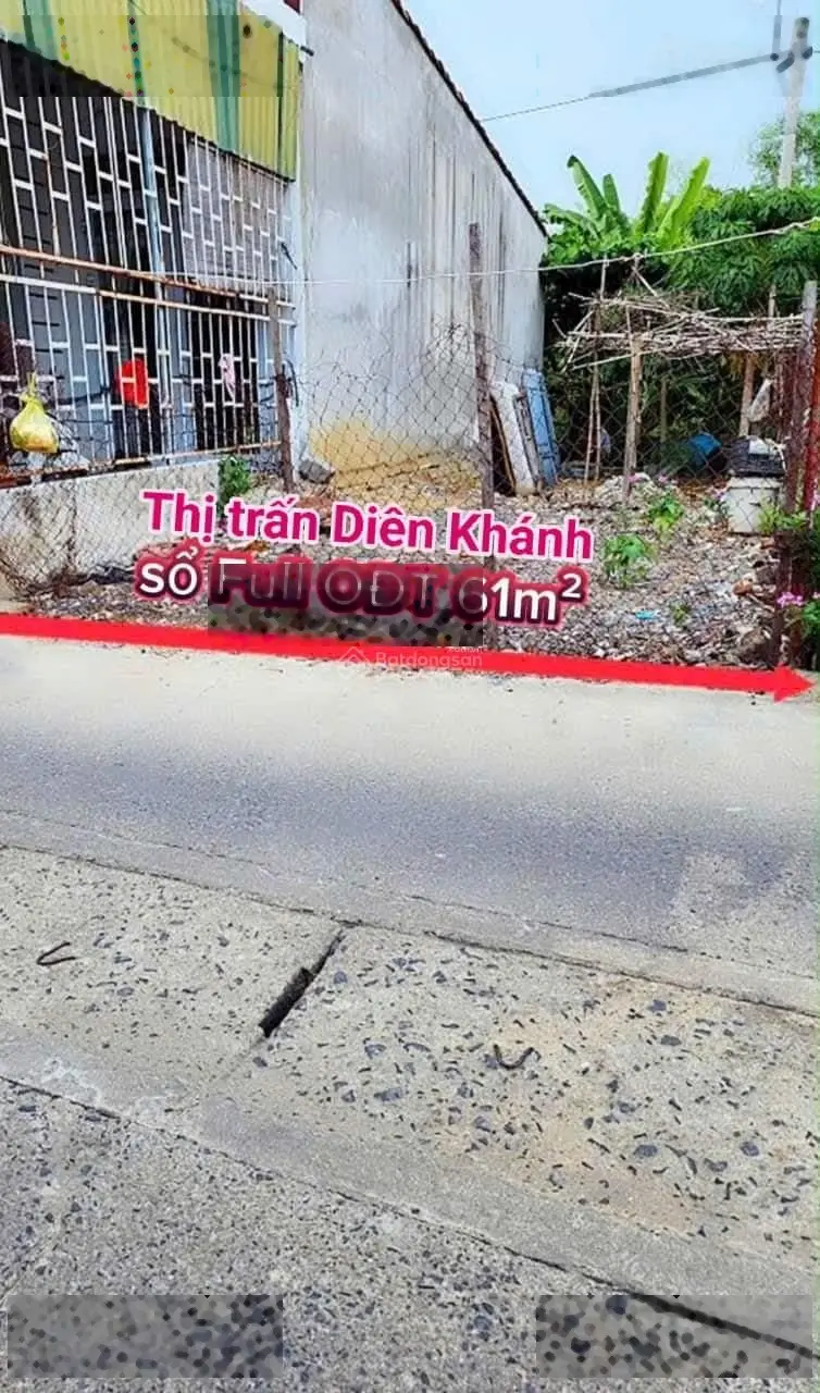 Bán lô đất trung tâm Diên Khánh. 2 mặt tiền