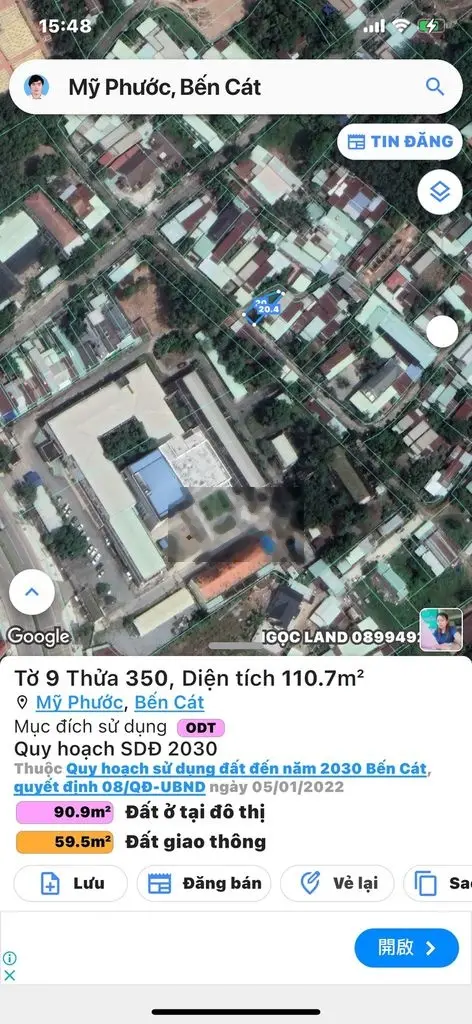 bán gấp lô đất góc ngay trường học võ Thị Sáu, tp bến cát giá ngợp