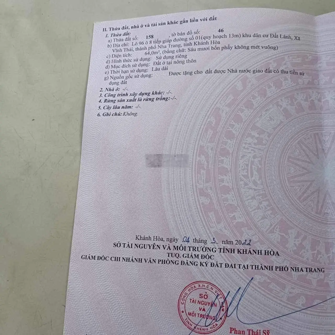 Cần bán đất TĐC Đất Lành Vĩnh Thái Nha Trang đường 13m giá rẻ hơn thị trường, LH 0787 787 *** em Đang