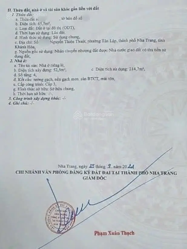 Bán nhà 4 tầng gần Tháp Trầm Hương ngay TTTP Nha Trang, đang cho thuê, sổ hồng hoàn công