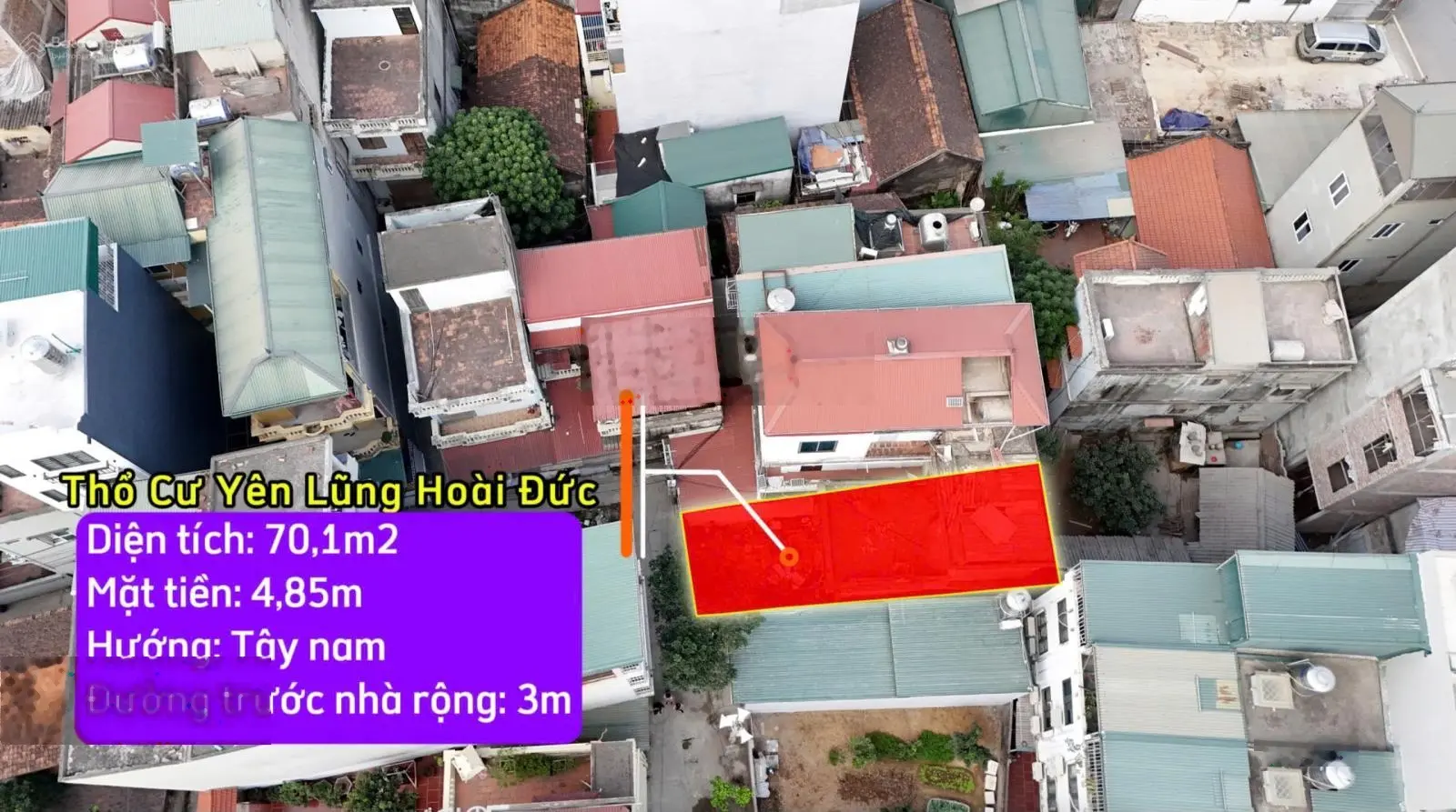 Chính chủ bán đất thổ cư tại đường Nam Yên Lũng - An Khánh - Hoài Đức, chỉ 85 triệu / m2, 70.1 m2