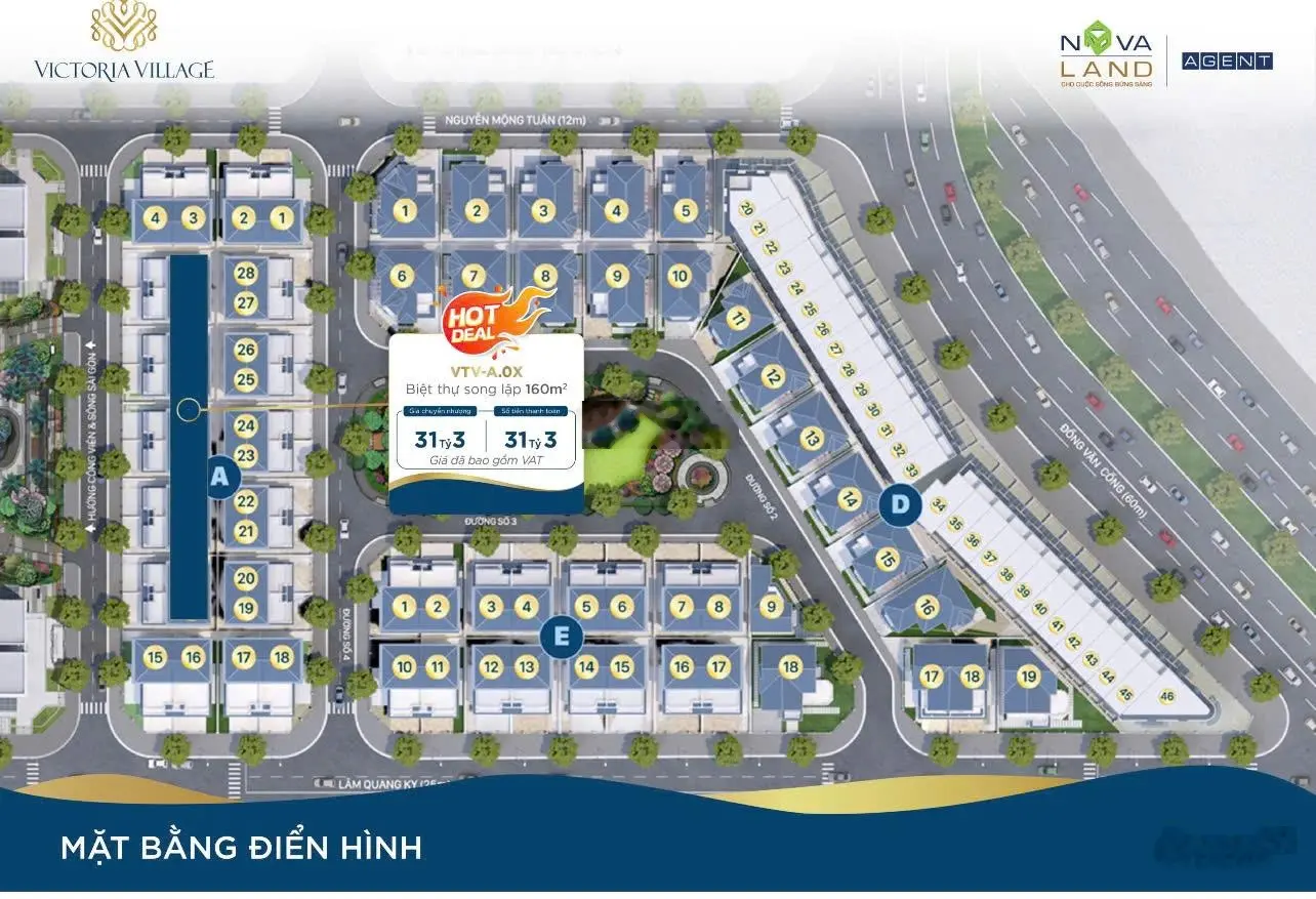 Bán biệt thự Victoria Village Thạnh Mỹ Lợi trung tâm hành chính Quận 2, sổ hồng, TT chỉ 31,3 Tỷ