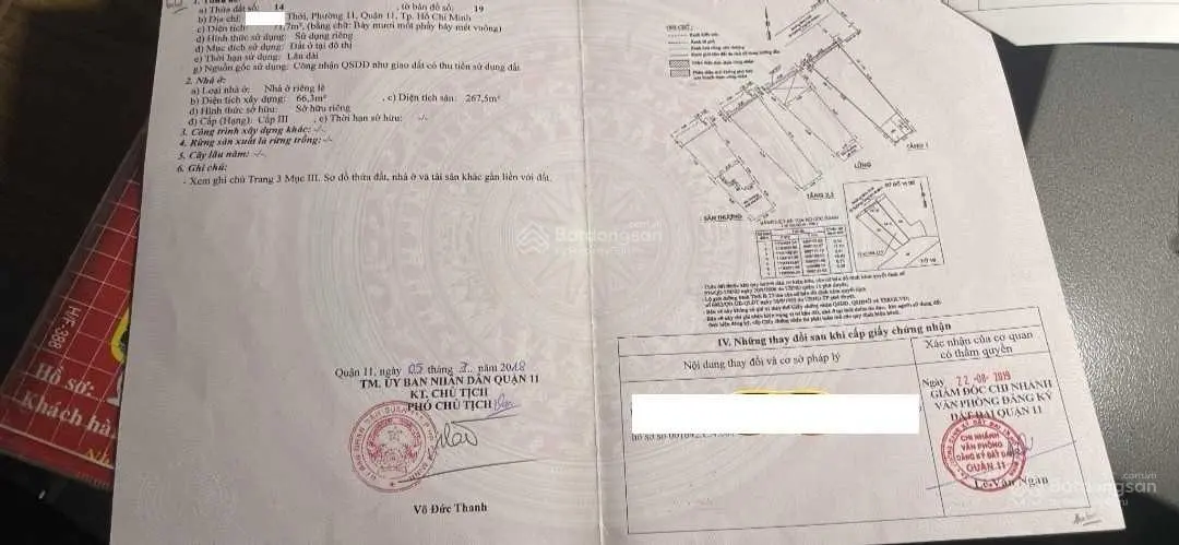 Bán nhà MT Bình Thới Phường 11 Quận 11 giá 39tỷ 155,7m2