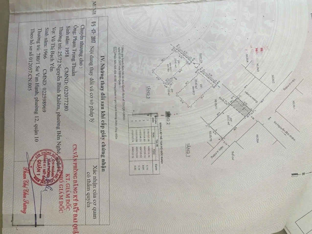 Cách MT 1 Căn, Nhà 3Tầng+Hẻm sang. Ngay Lê Duẩn & Nguyễn Bỉnh Khiêm, P.Bến Nghé (4,2x9m). Giá 11,5T