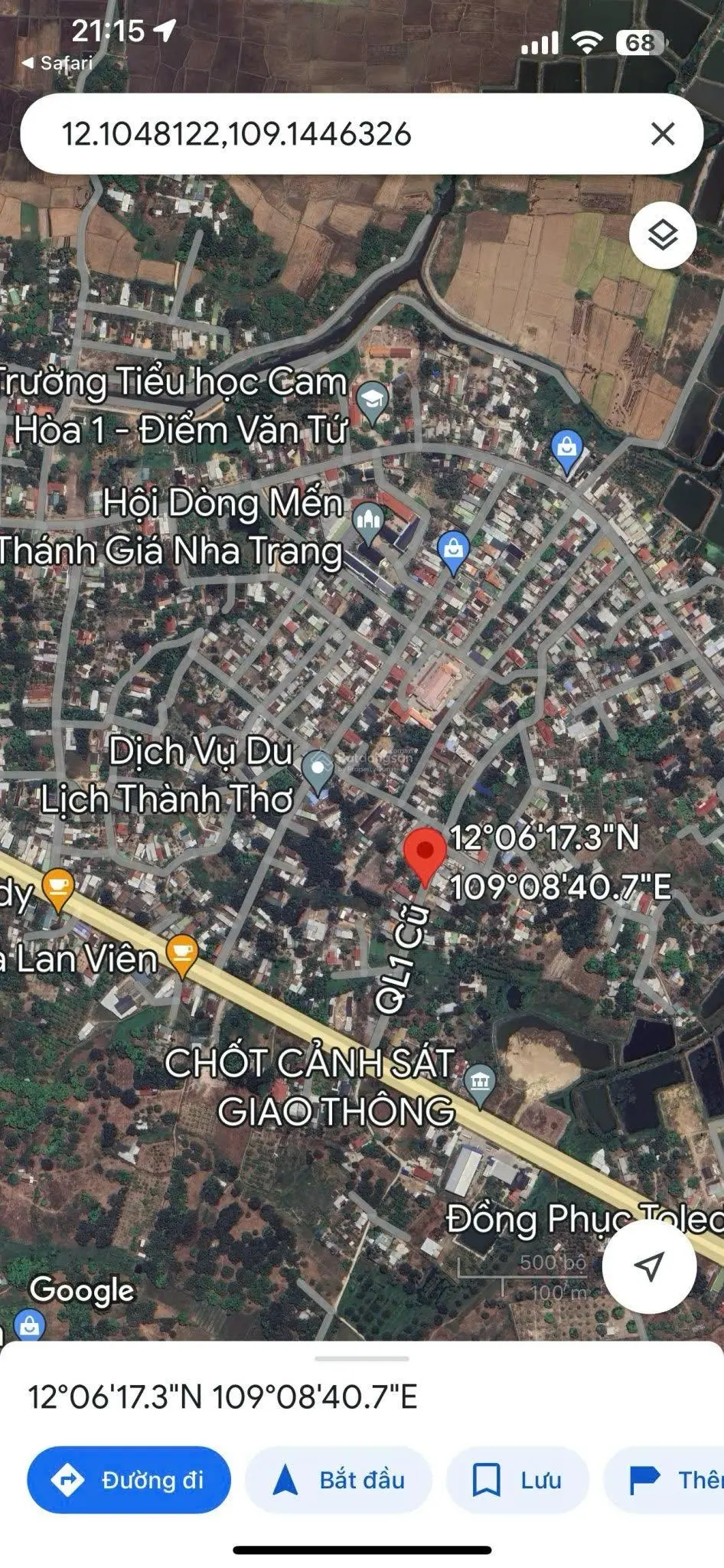 Đất thổ cư vùng dân cư Cam Hoà, 0917 222 ***