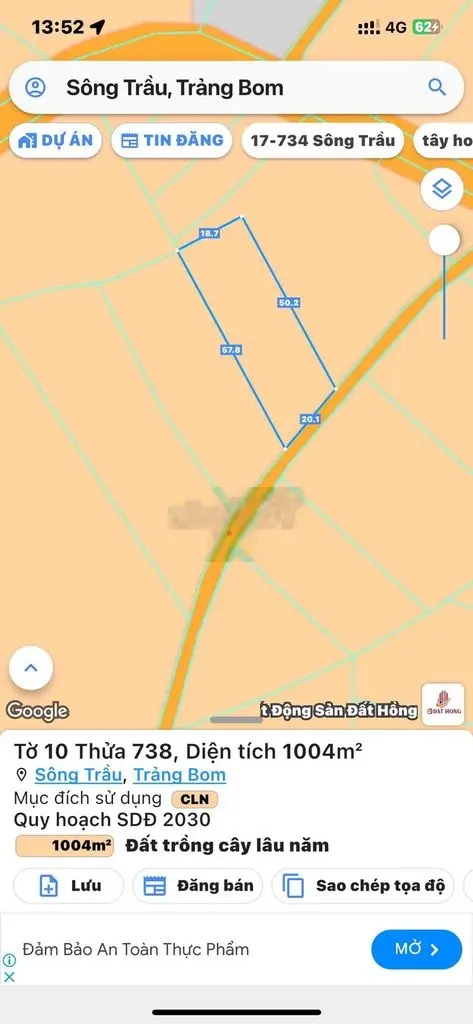 Chủ ngộp cần bán gấp 1000m2 cách nhựa 30m giá 1ty500