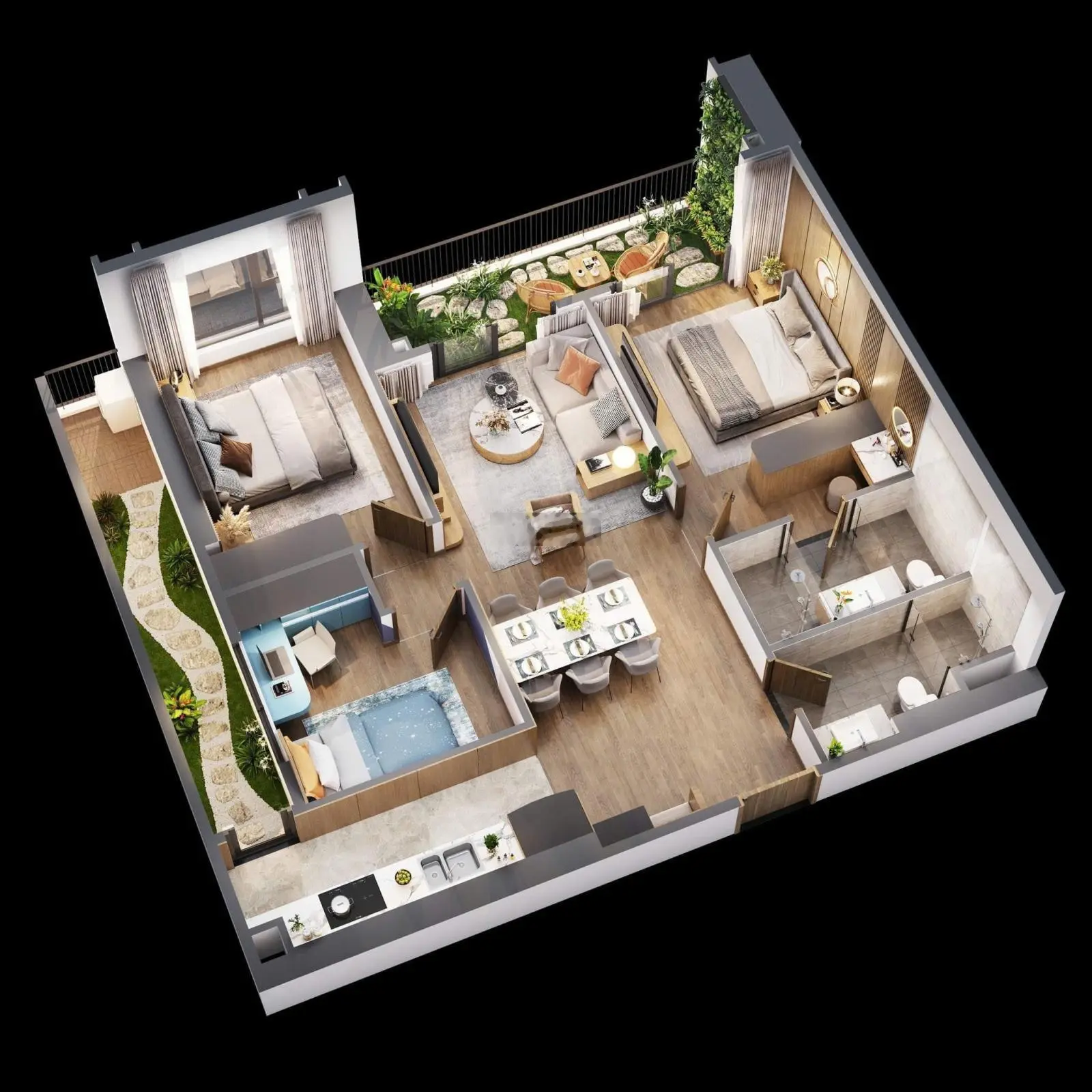 Chuyển nhượng 3pn 99.5m2 The Wisteria giá 5,1tỷ, đầu năm sau nhận nhà